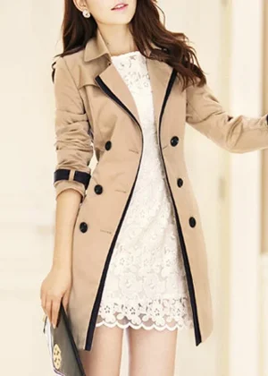 Trench Coat for Women 2025 Autumn Casual Double Breasted Female Long Trench Coats Plus Size Casaco Feminino Ladies Windbreaker